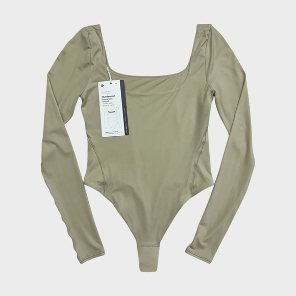 lululemon athletica Tops - Lululemon Wundermost Ultra Soft Nulu Square Neck Long Sleeve Bodysuit - Size XS